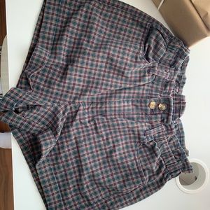 Highwaisted Plaid Shorts